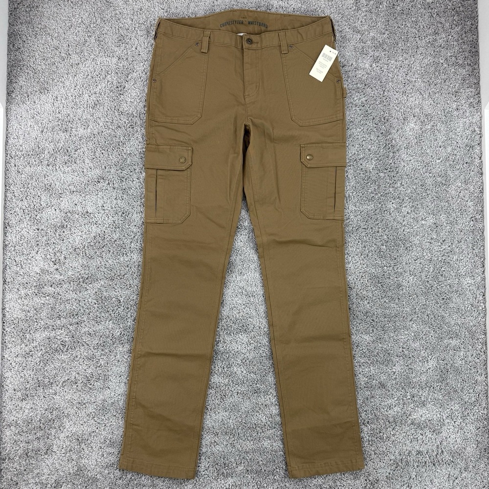 Duluth Trading Co Fire Hose Slim Leg Cargo Pants NWT Women's 12x35 Curvesetter